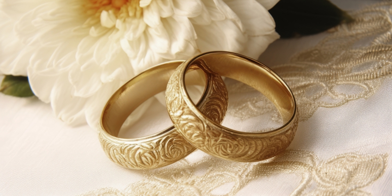 金でできた結婚指輪