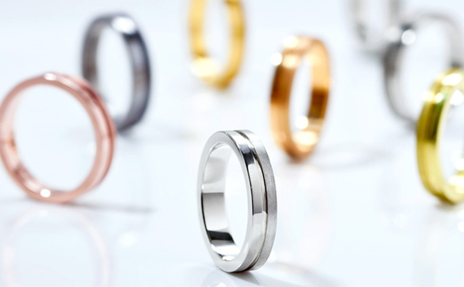 結婚指輪の素材の種類の画像、材質の種類