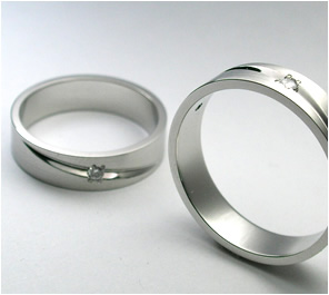 仙台のジュエリーブランド「エスパルイノマタ」の結婚指輪の写真