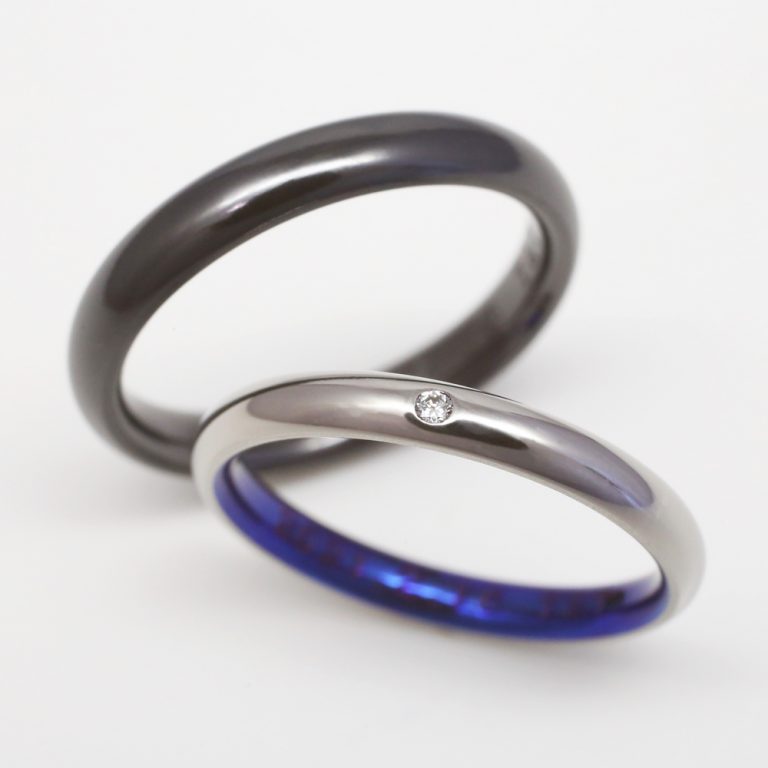 WEDY仙台一番町店のオリジナルブランド「ベルノーブル」のチタンの結婚指輪