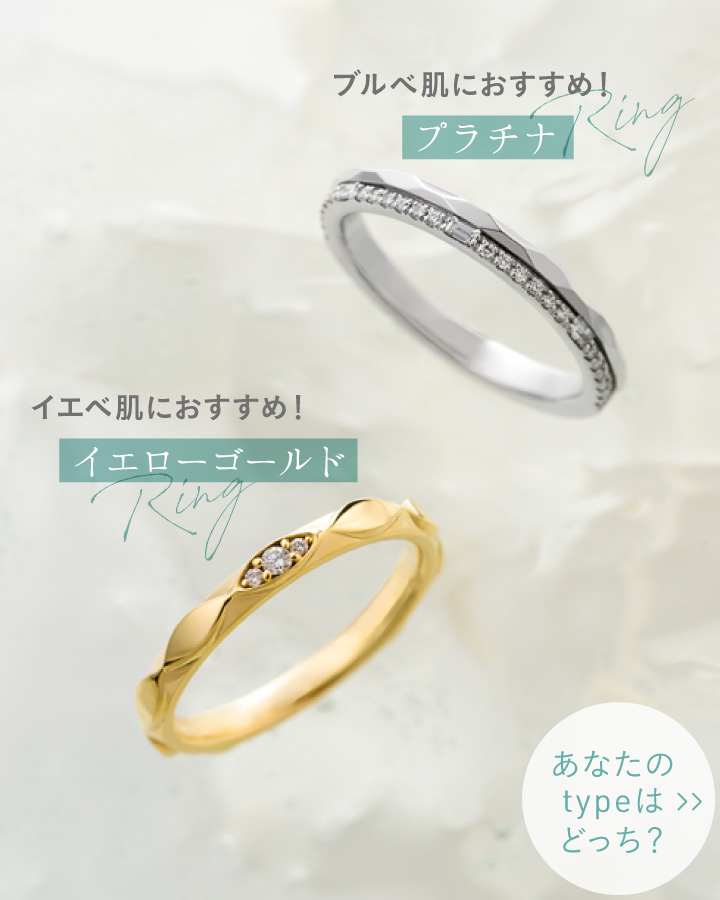 結婚指輪の素材の写真