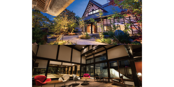 山形座　瀧波の外観と内装写真